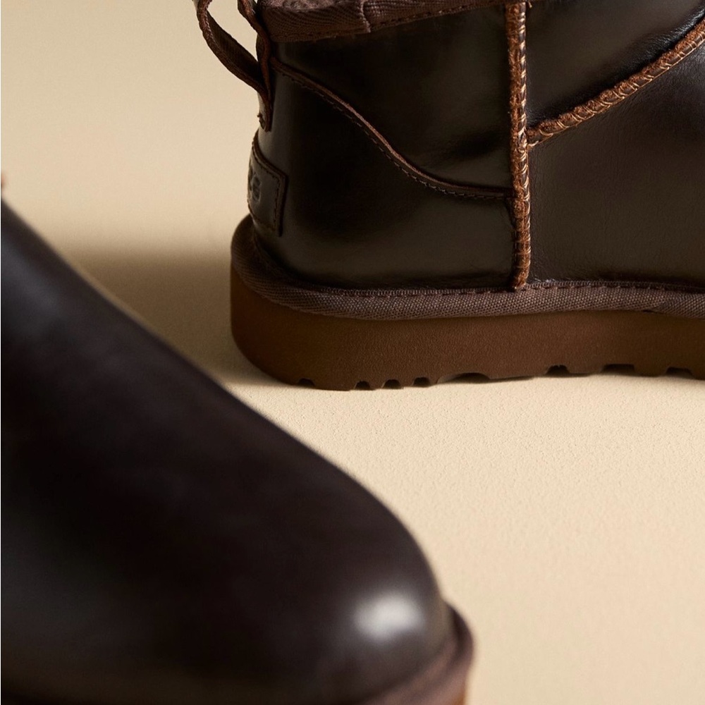 Women’s UGG® Classic Ultra Mini Leather Boots - Picture 2 of 4